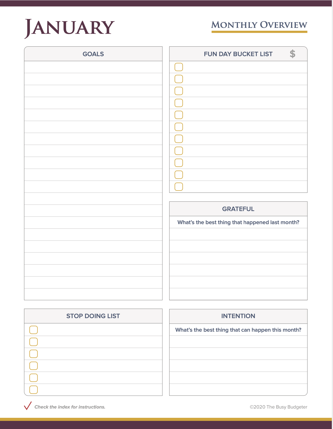 Monthly Overview 